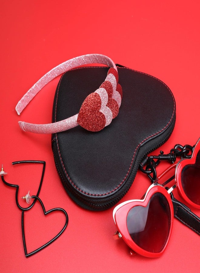 Needzo Sparkly Valentine's Headband, 2026 Vday Party Hair Accessory, One Size (Pink Hearts, One Size) - Image 2